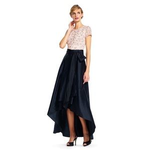 Adrianna Papell Hi-Lo Taffeta Skirt